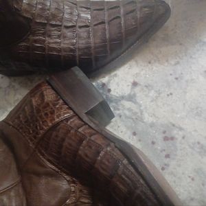 Gator skin brown cowboy boots